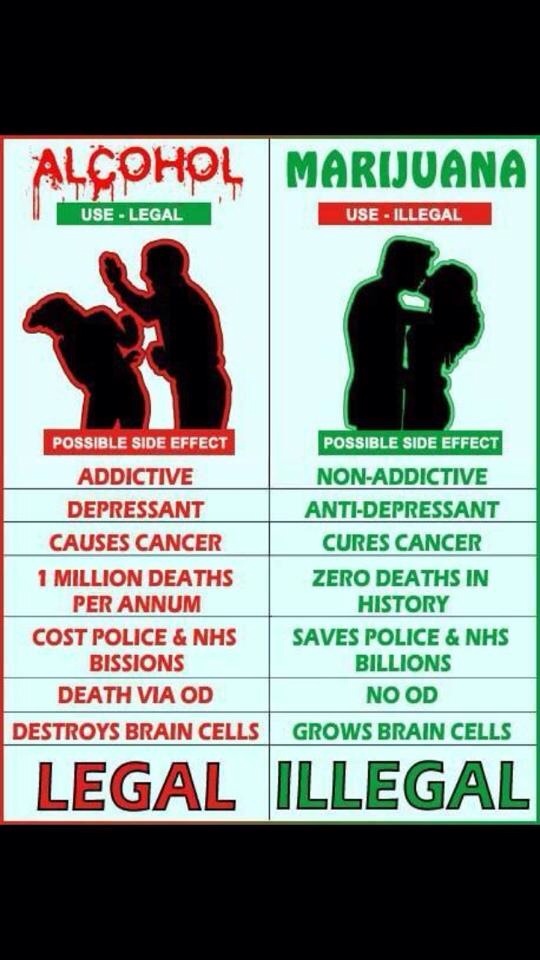Alkohol vs. marihuana